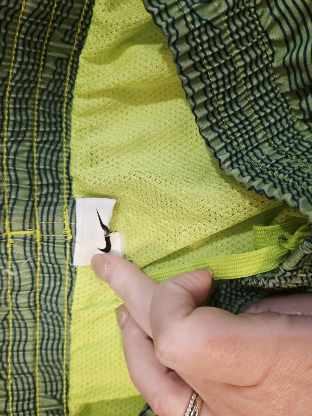 Nike Kids Large Green Gradient Swim/Training Shorts with Swoosh